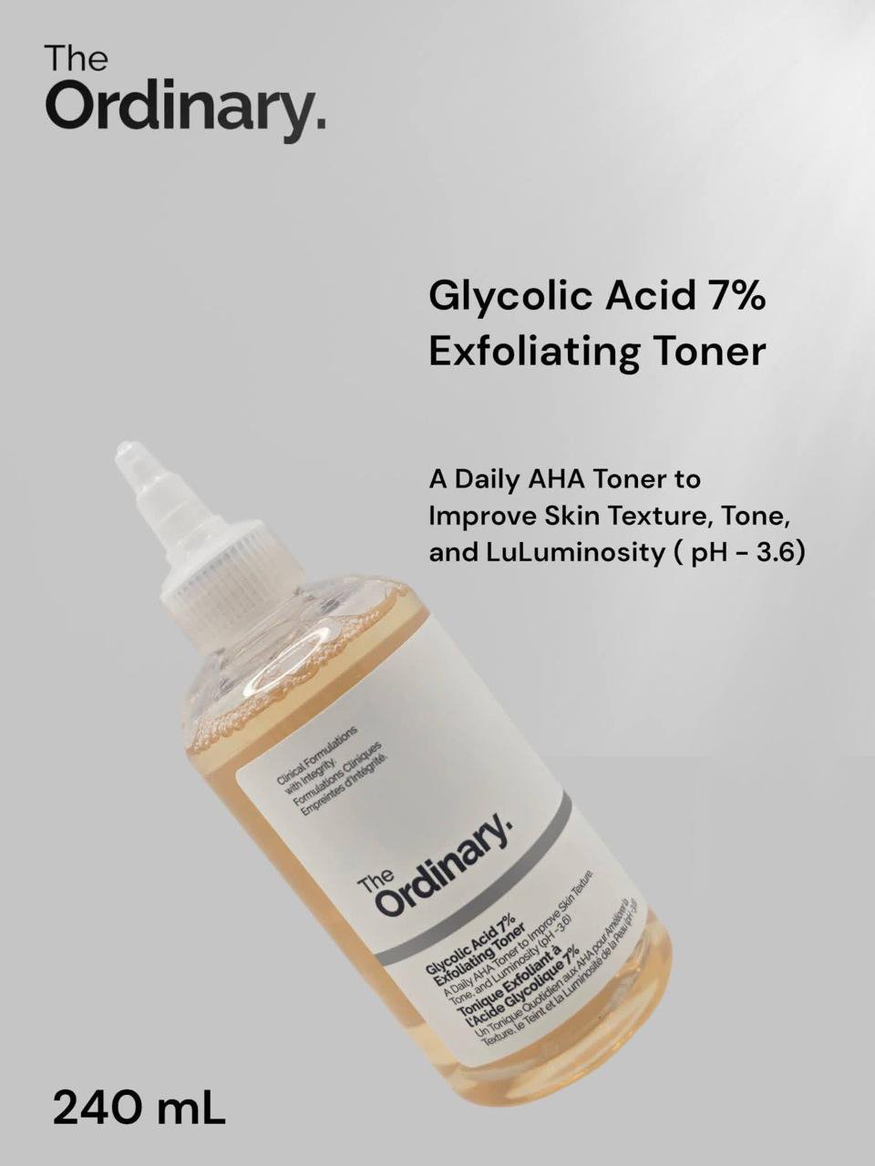 The ordinary glycolic acid 7% exfoliating toner